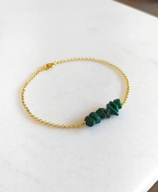 Raw Malachite Bracelet