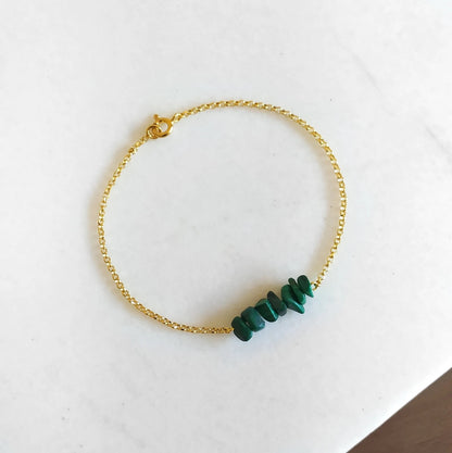 Raw Malachite Bracelet