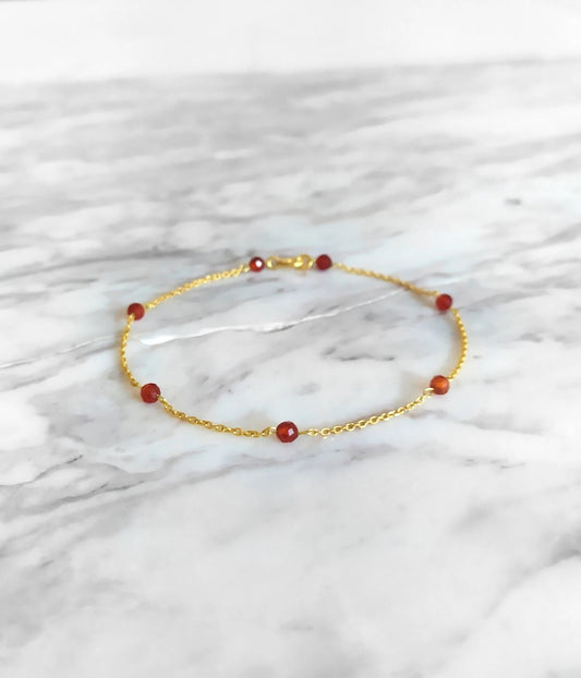 Carnelian Chain Bracelet