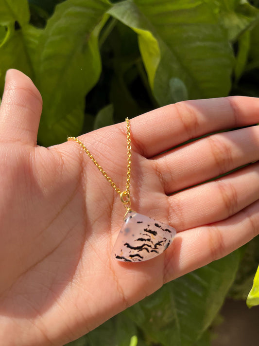 Montana Agate Pendant Necklace - 925 Sterling Silver Jewelry