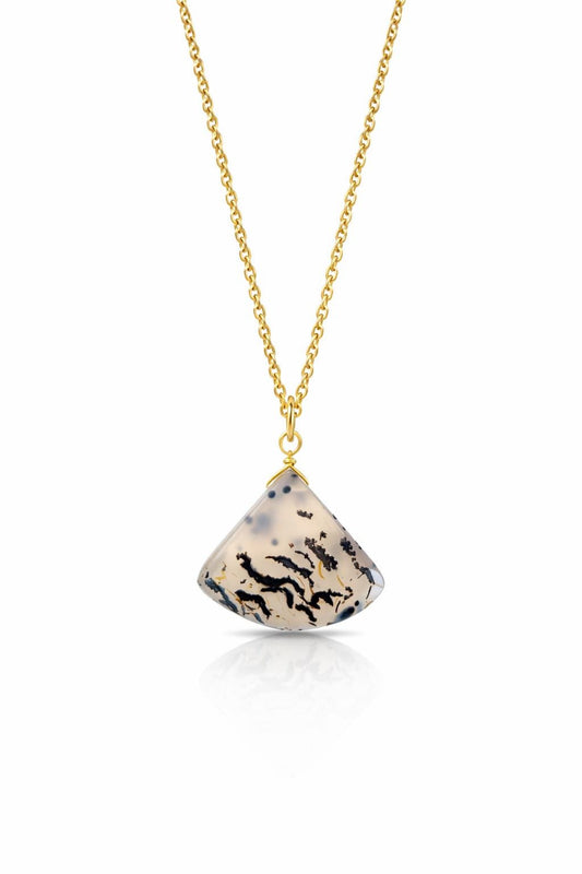 Montana Agate Pendant Necklace - 925 Sterling Silver Jewelry
