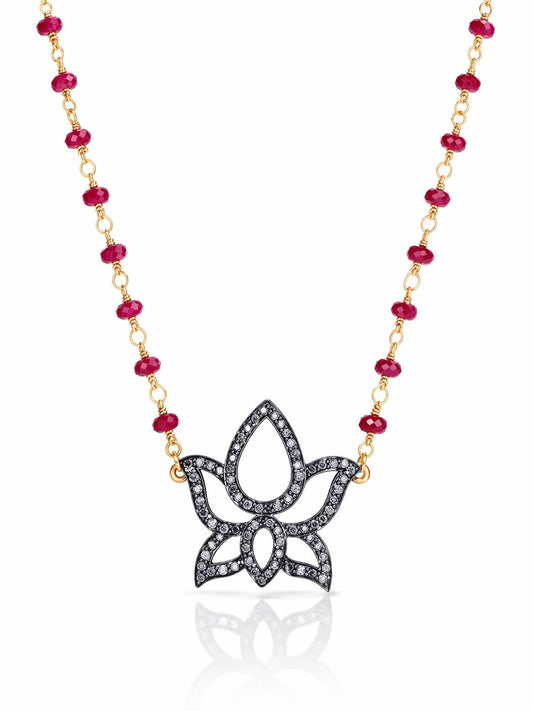 Lotus Flower Necklace - 925 Sterling Silver Jewelry