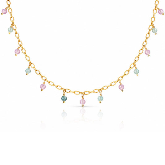 Dainty Tourmaline Necklace - 925 Sterling Silver Jewelry