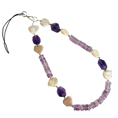 Amethyst Phone/Bag Charm/Wristlet